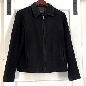 Black Wool Zippered Jacket from Banana Republic - Men’s Small